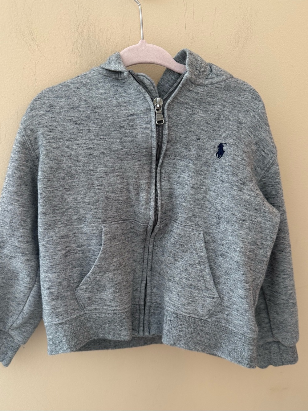 Polo Ralph Lauren zip gray hoodie boys size 4 5